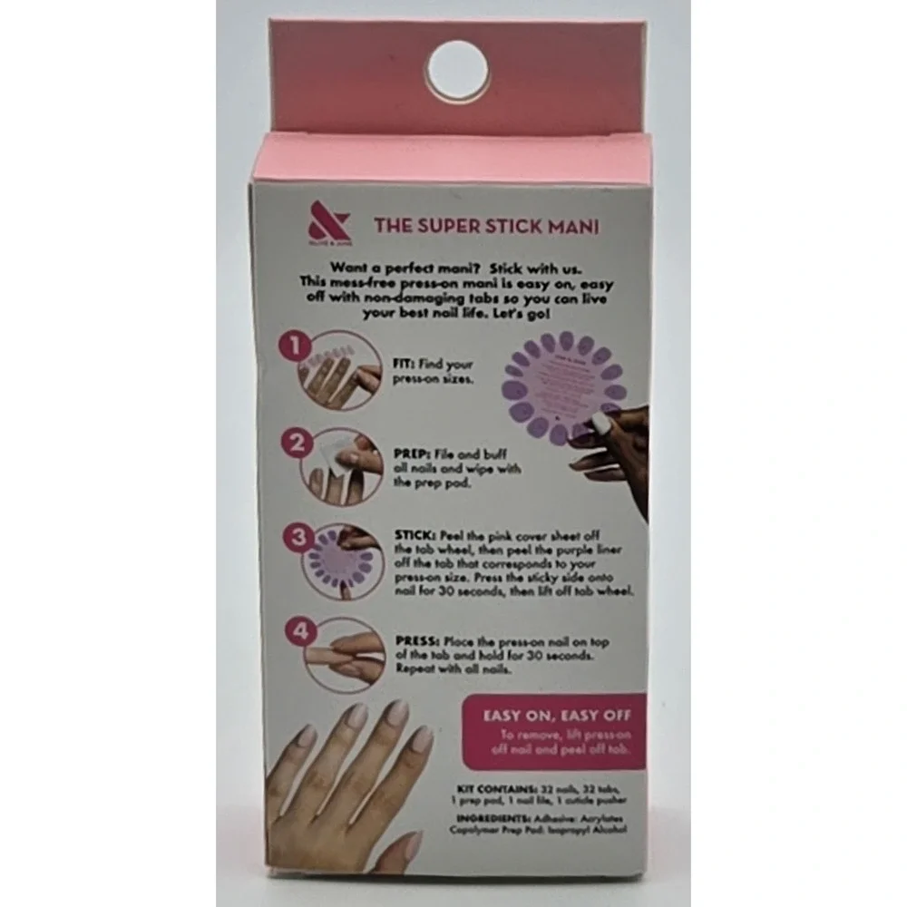 Olive & June Press‎ on Nails The Super Stick Mani Medium | Dainty Bows | NEW